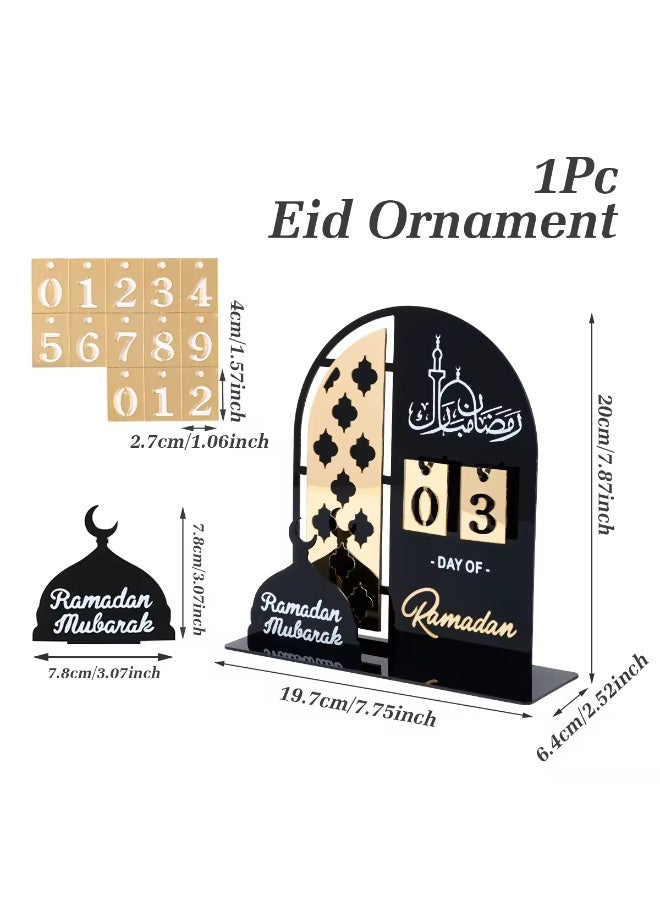 Acrylic Mirror Desktop Countdown Ornament, Holiday Scene Decoration, Desktop Calendar Standee - Image 3